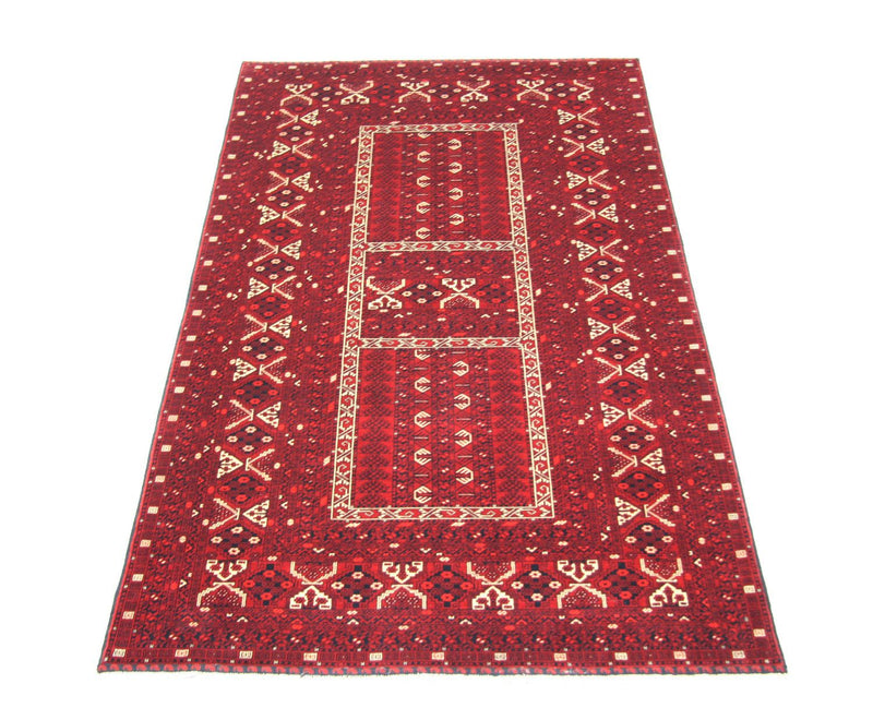 Afghansk tæppe - 252 x 166 cm - rød