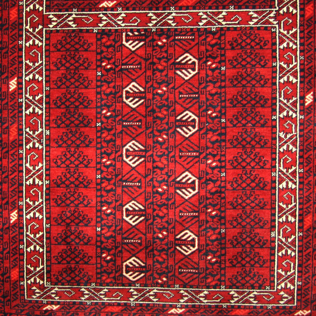 Afghansk tæppe - 252 x 166 cm - rød