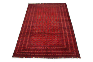 Afghansk tæppe - Bukhara - 293 x 192 cm - rød