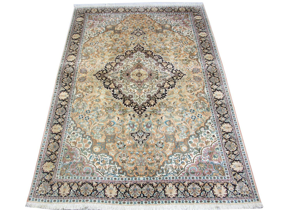 Silketæppe - Kashmir Silk - 290 x 185 cm - blå