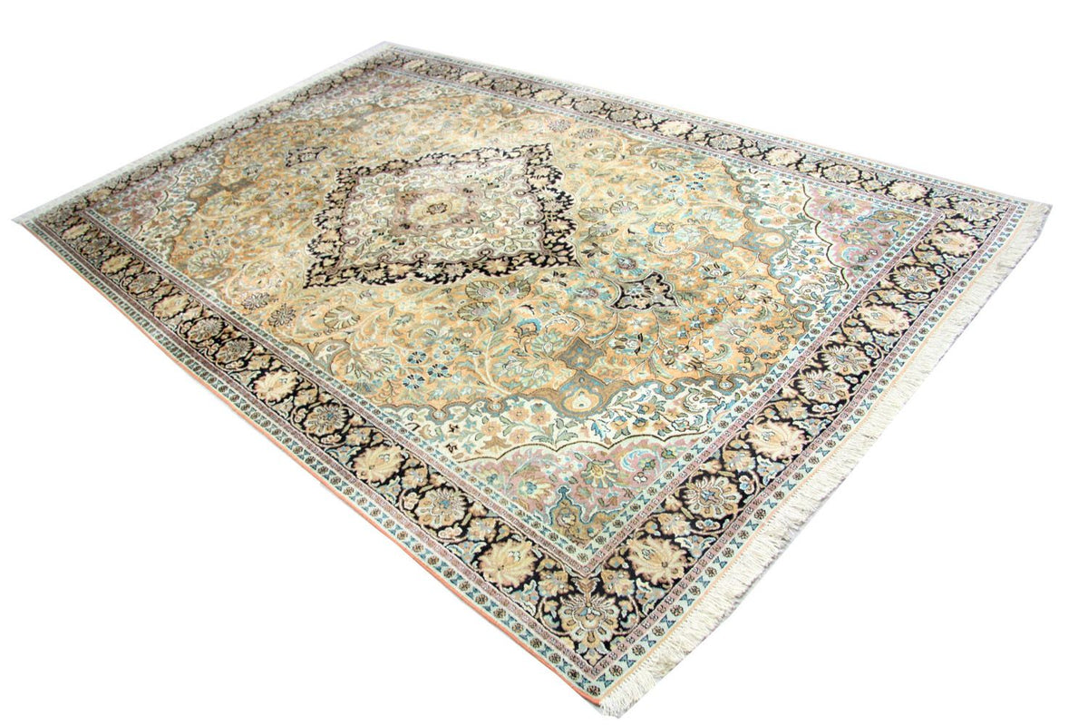Silketæppe - Kashmir Silk - 290 x 185 cm - blå
