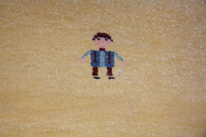 Gabbeh Tæppe - Loribaft Persisk - 265 x 195 cm - guld