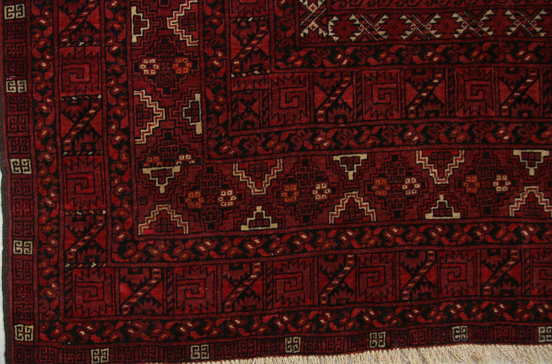 Afghansk tæppe - 208 x 150 cm - rød