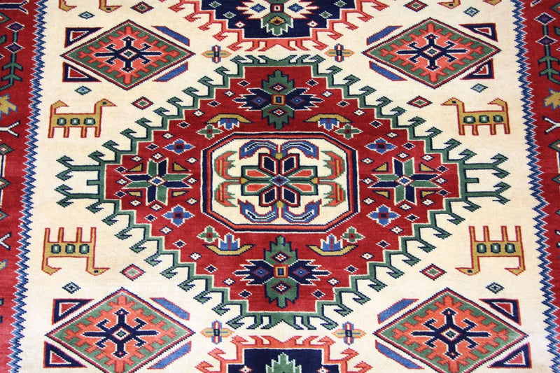 Afghansk tæppe - 194 x 146 cm - beige