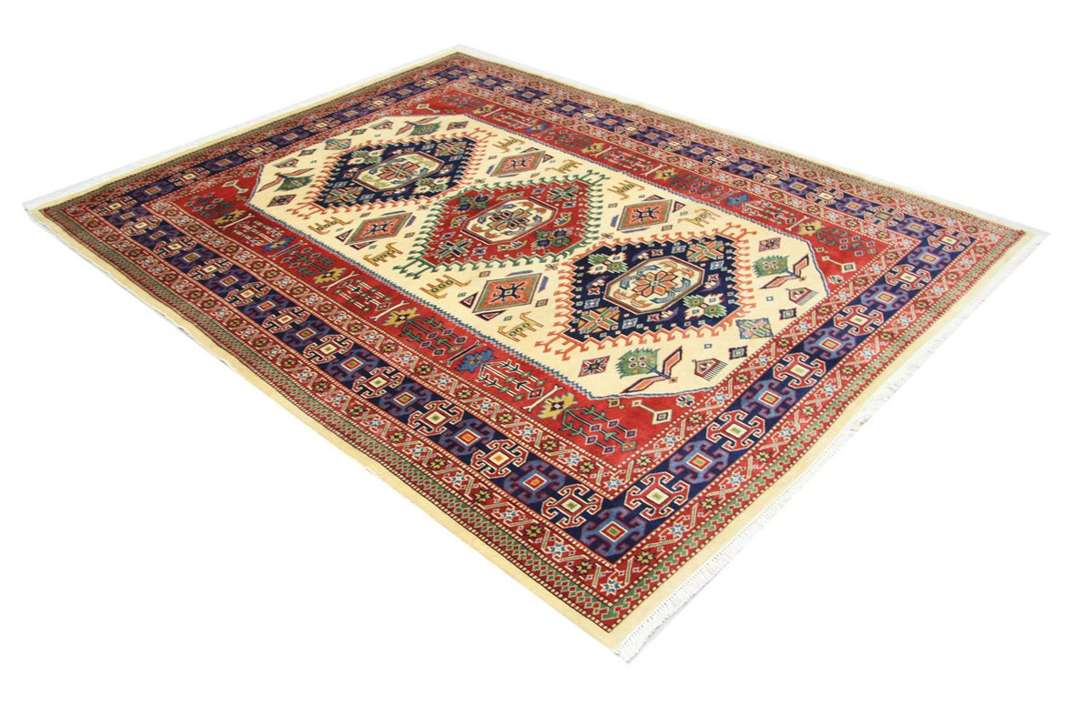 Afghansk tæppe - 194 x 146 cm - beige