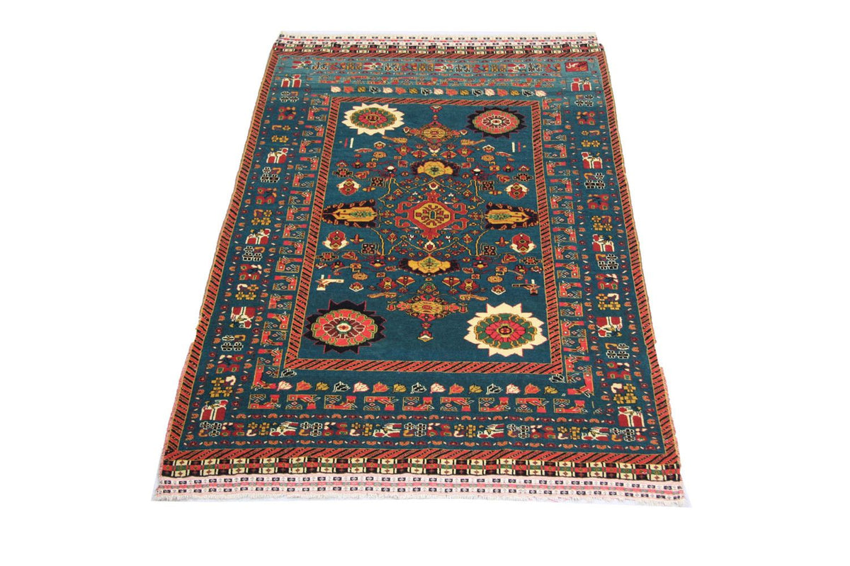 Afghansk tæppe - 182 x 123 cm - blå
