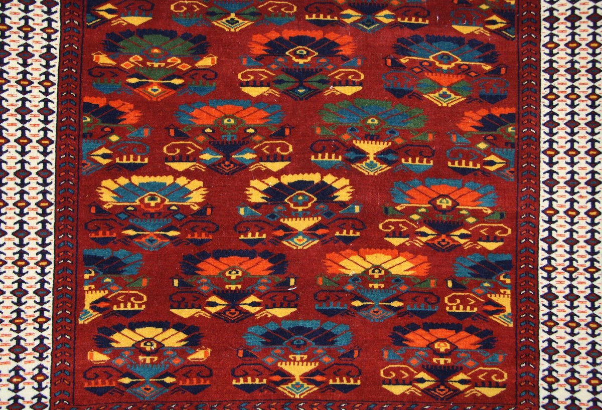 Afghansk tæppe - 160 x 130 cm - rust