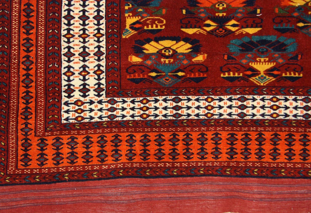 Afghansk tæppe - 160 x 130 cm - rust