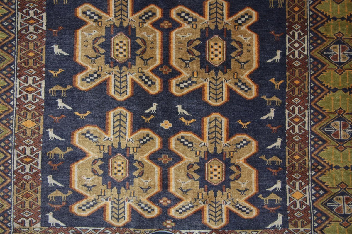 Afghansk tæppe - 175 x 108 cm - blå