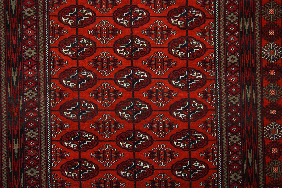 Afghansk tæppe - 193 x 134 cm - rød