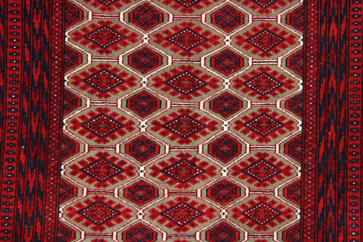 Afghansk tæppe - 170 x 118 cm - rød