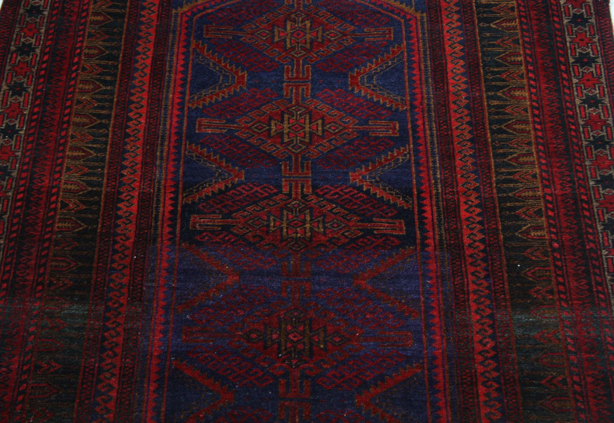 Baluch-tæppe - 151 x 107 cm - blå