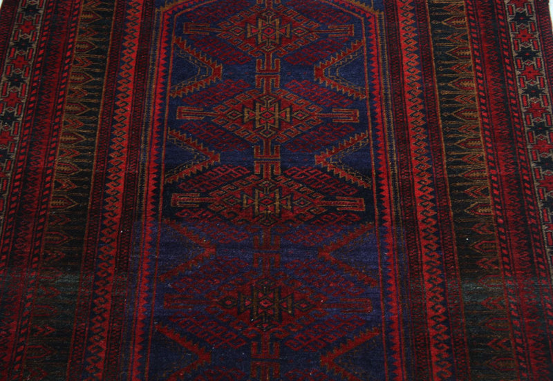Baluch-tæppe - 151 x 107 cm - blå