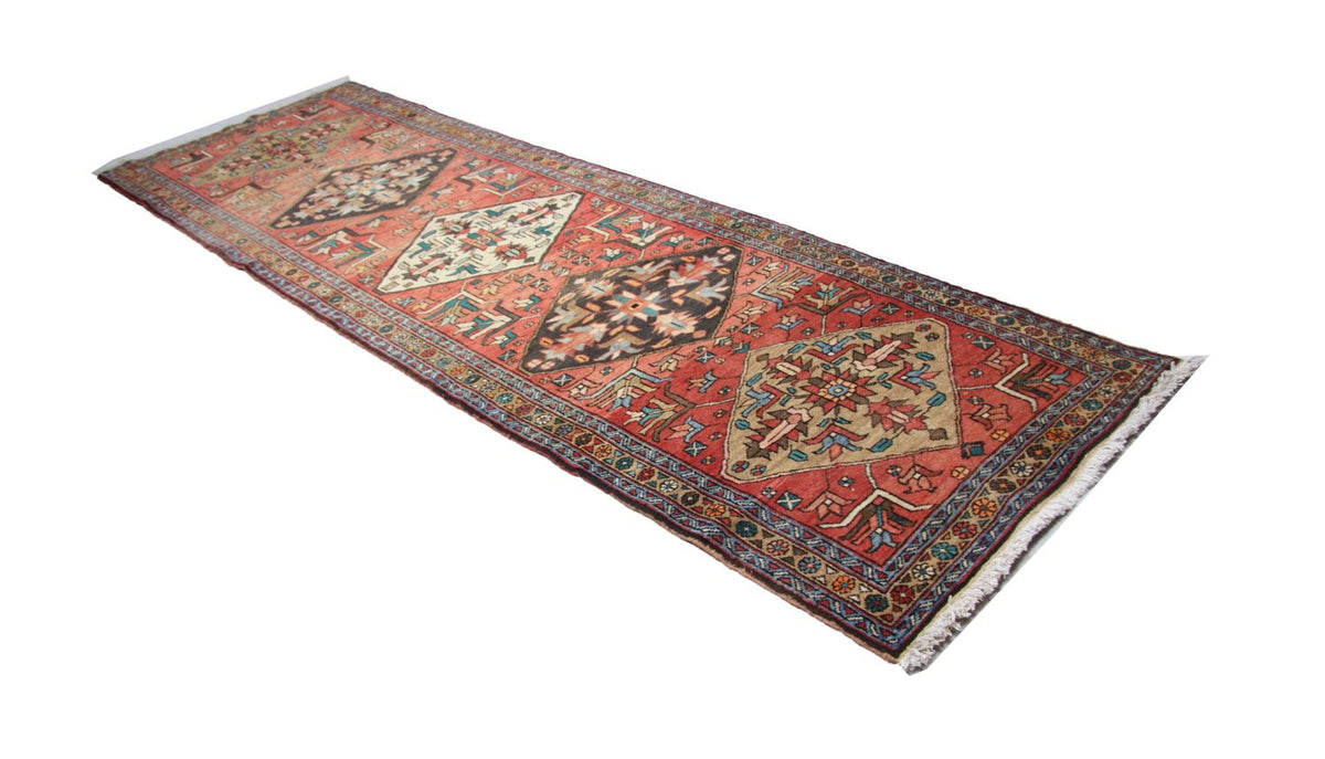 Løber Persisk tæppe - Nomadisk - 340 x 102 cm - rød