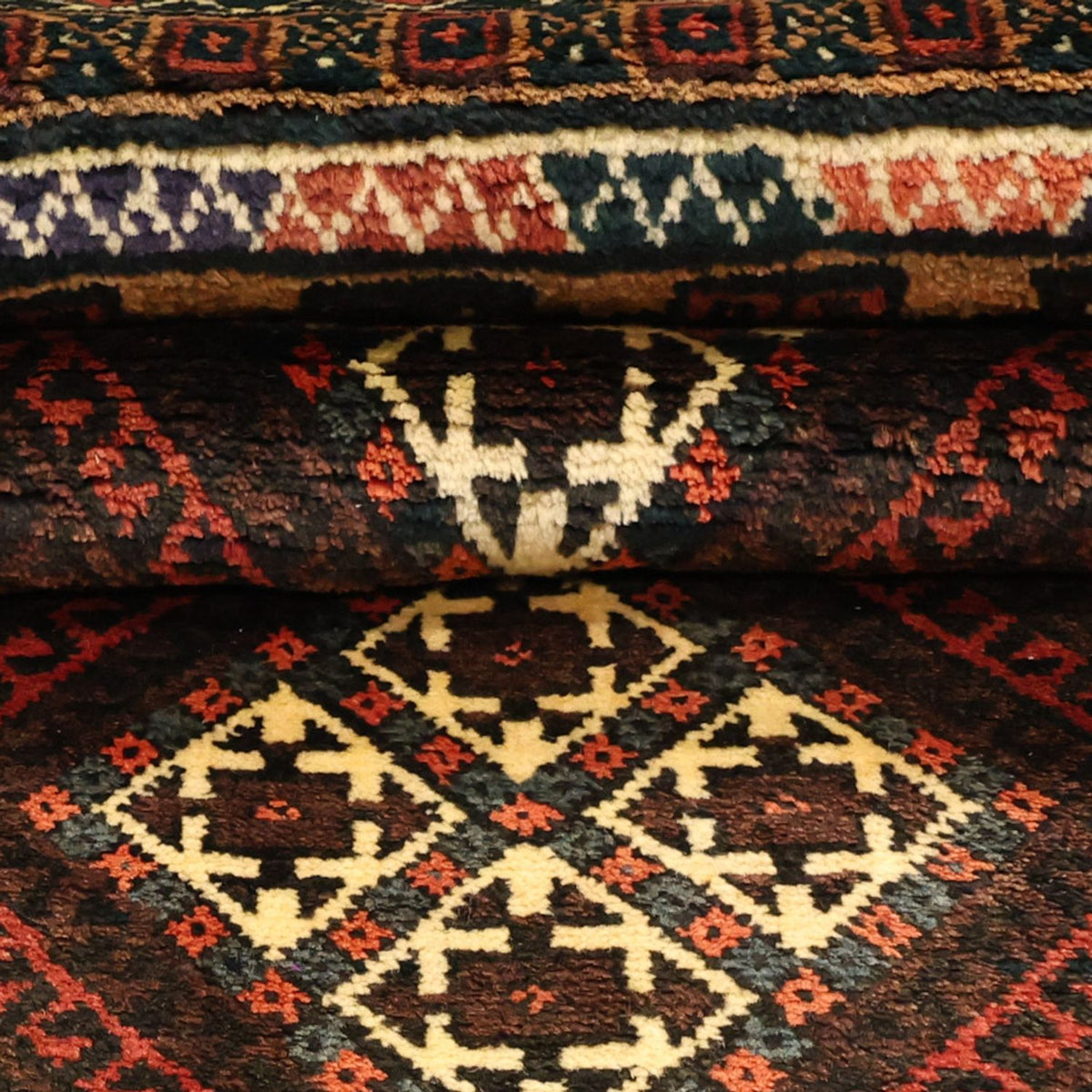 Løber Baluch-tæppe - 230 x 120 cm - brun