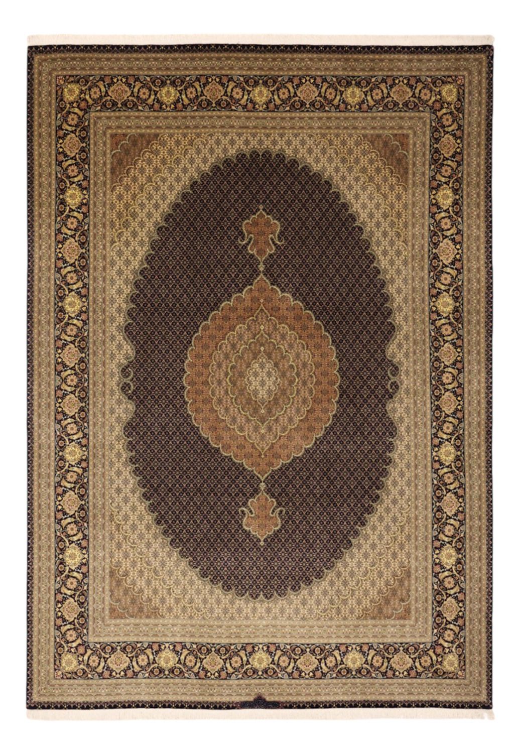 Persisk tæppe - Tabriz - Royal - Royal - 350 x 249 cm - mørkebrun