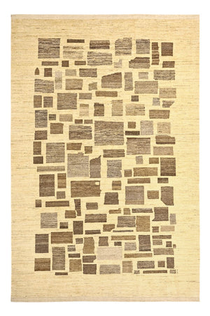 Gabbeh Tæppe - Loribaft Persisk - 287 x 200 cm - lys beige