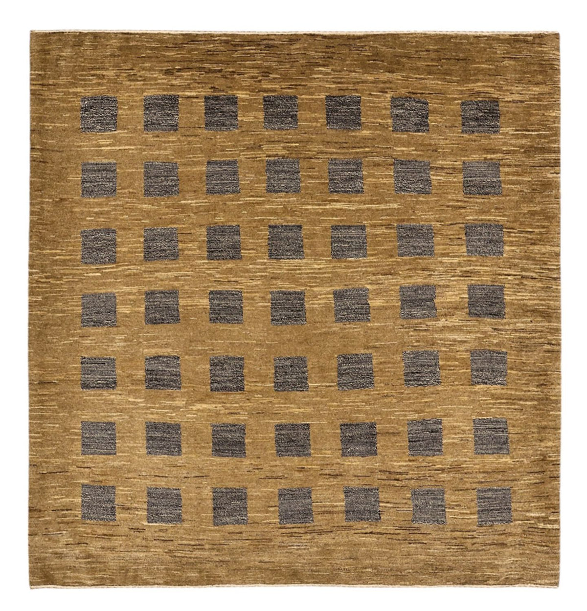 Gabbeh Tæppe - Loribaft Persisk firkantet  - 200 x 194 cm - mørk beige