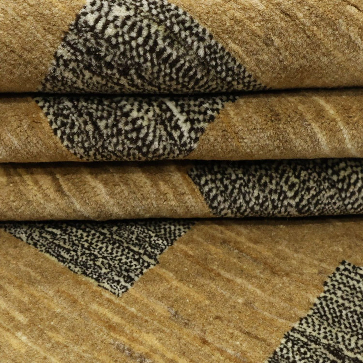 Gabbeh Tæppe - Loribaft Persisk firkantet  - 200 x 194 cm - mørk beige