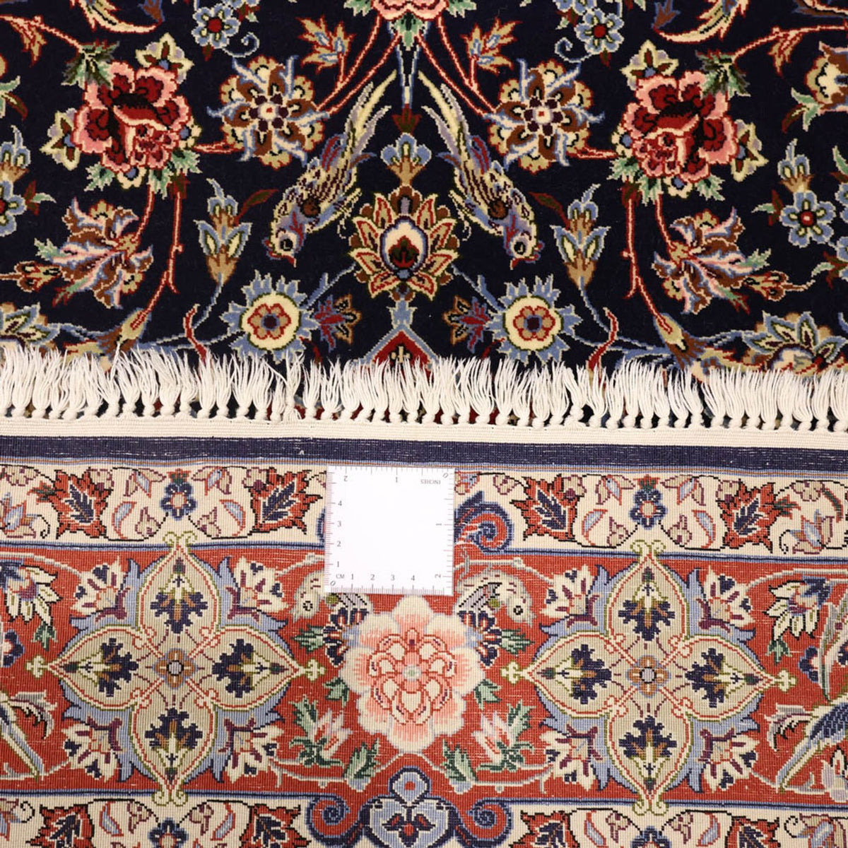 Orientalsk tæppe - Isfahan - Halskæde af silke - 166 x 114 cm - mørkeblå