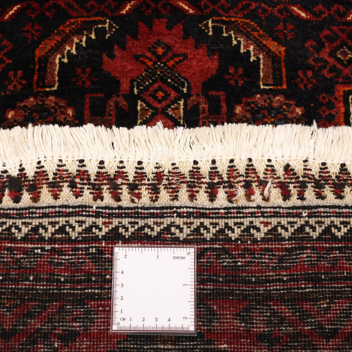 Løber Baluch-tæppe - 190 x 99 cm - mørkerød