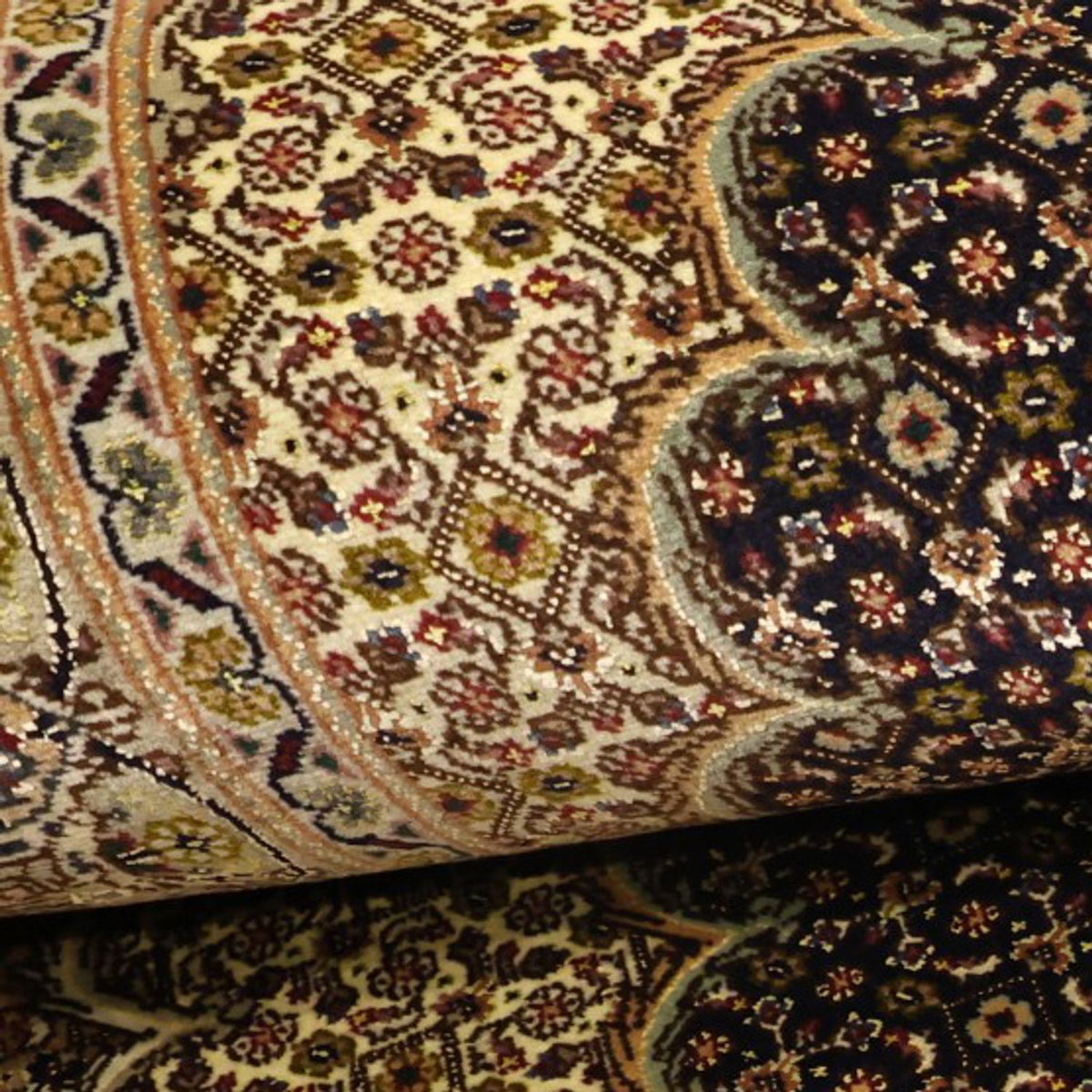 Persisk tæppe - Tabriz - Royal - Halskæde af silke - 160 x 98 cm - mørk beige
