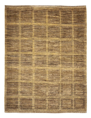 Gabbeh Tæppe - Loribaft Persisk - 242 x 194 cm - mørk beige