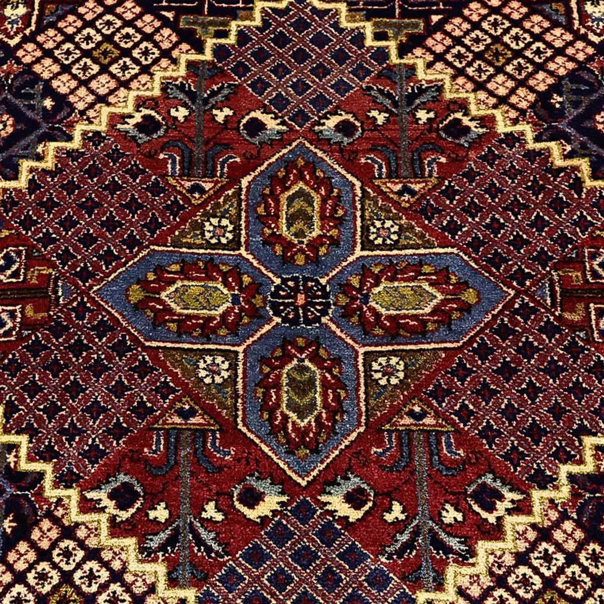 Persisk tæppe - Keshan - 211 x 143 cm - mørkeblå