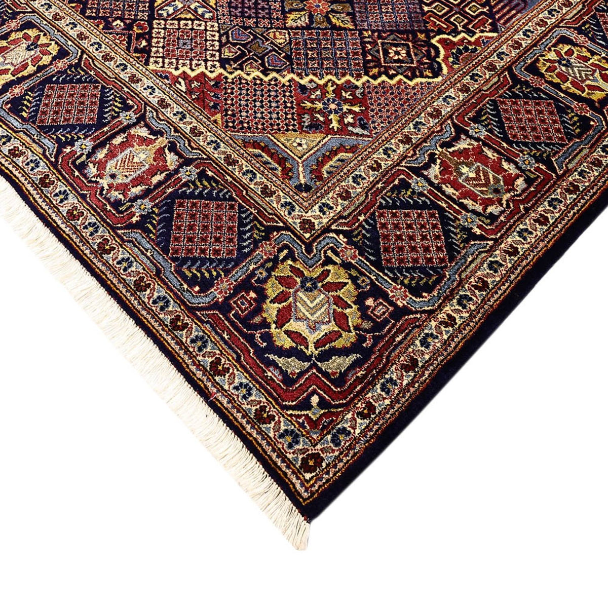 Persisk tæppe - Keshan - 211 x 143 cm - mørkeblå