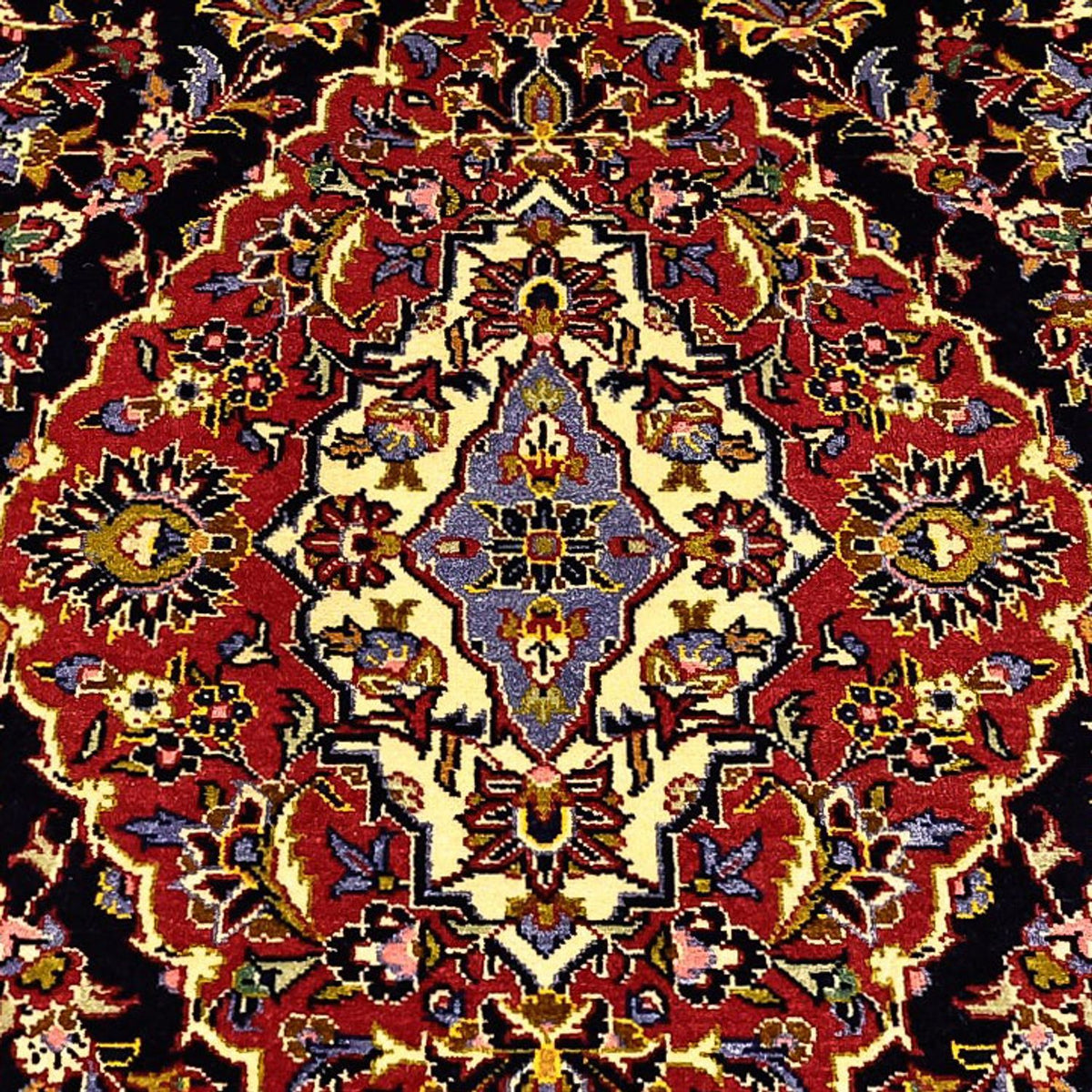 Persisk tæppe - Keshan - 208 x 139 cm - mørkerød