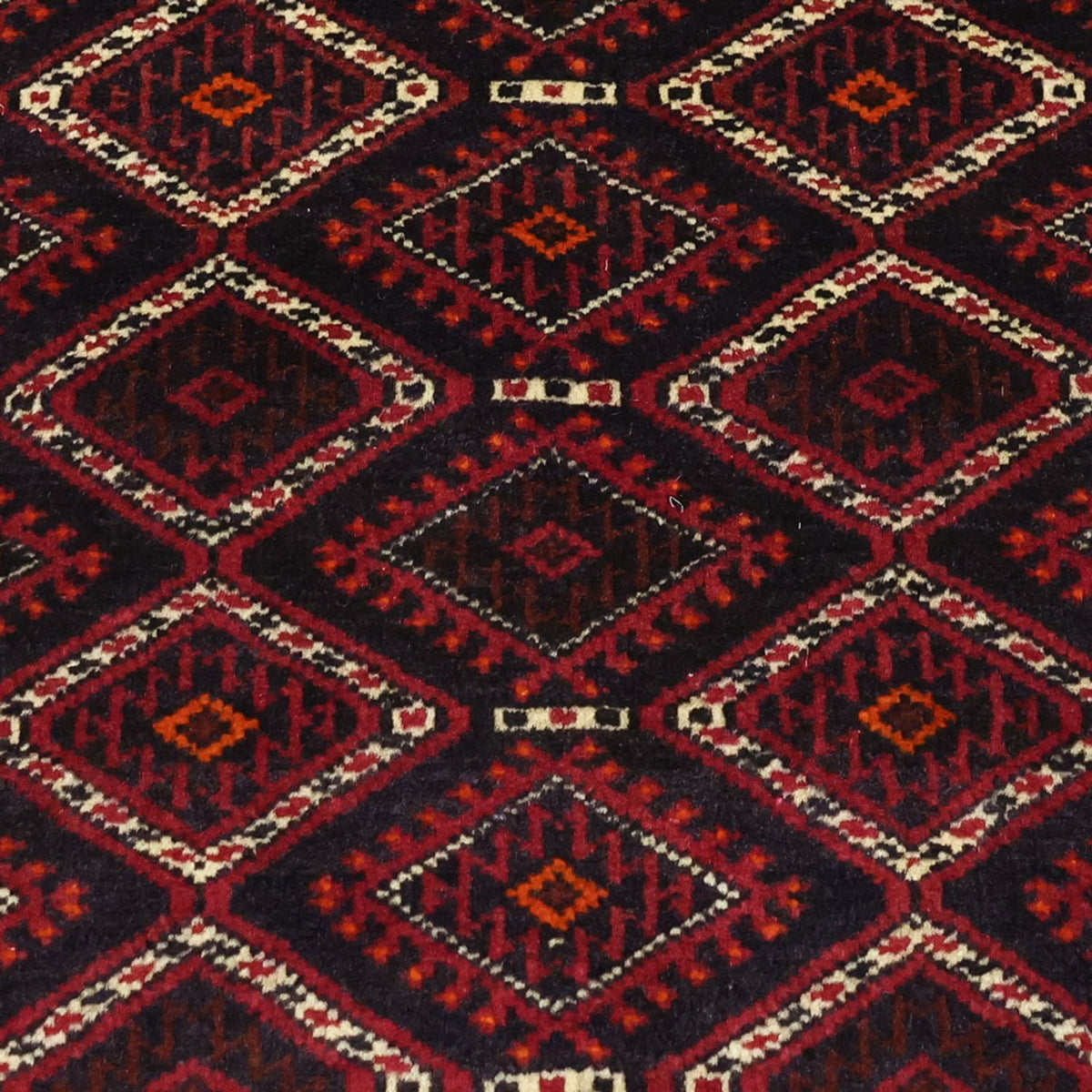 Løber Baluch-tæppe - 190 x 103 cm - mørkerød