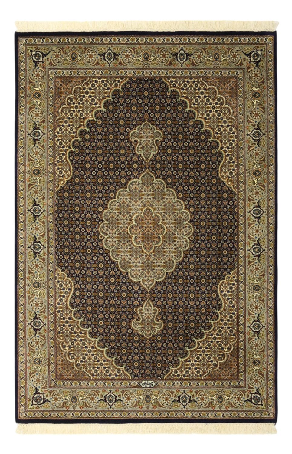 Persisk tæppe - Tabriz - Royal - Halskæde af silke - 149 x 100 cm - mørk beige