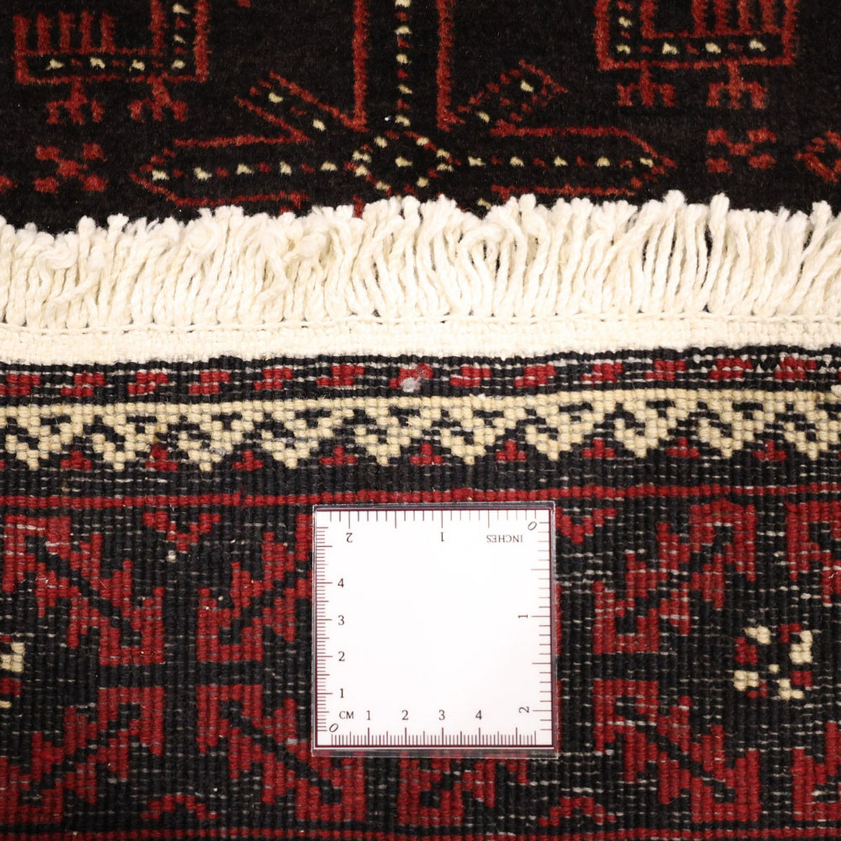 Løber Baluch-tæppe - 204 x 102 cm - mørkerød