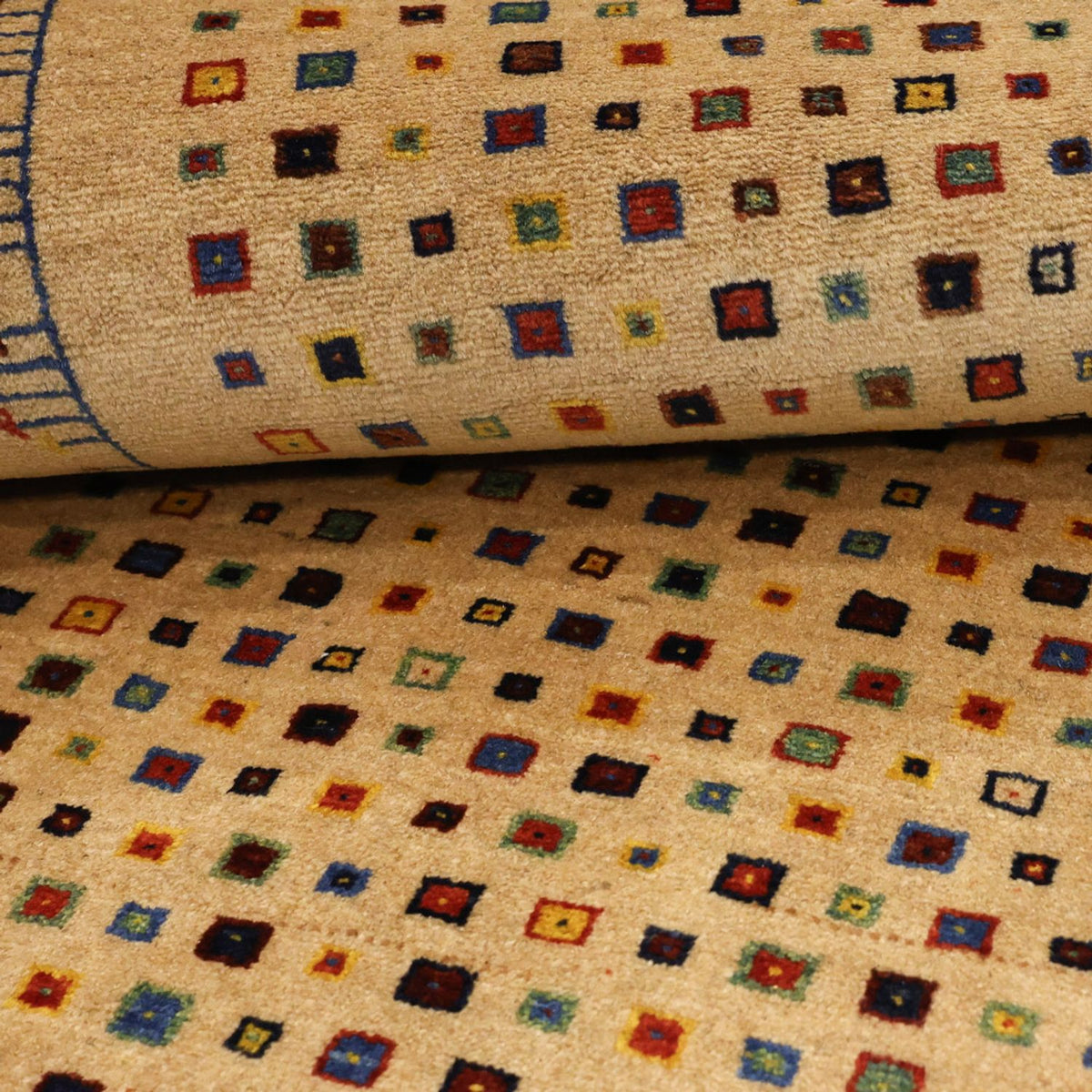 Gabbeh Tæppe - Loribaft Persisk - 164 x 79 cm - guld