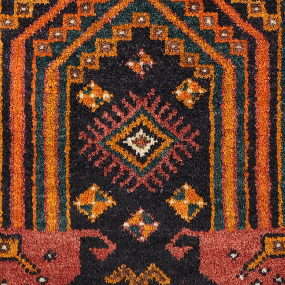 Løber Baluch-tæppe - 249 x 113 cm - mørkeblå