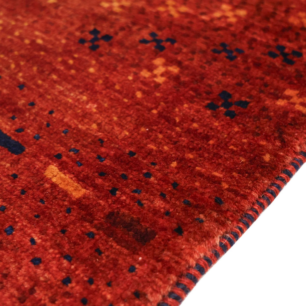 Gabbeh-tæppe - Kashkuli Persisk firkantet - 111 x 101 cm - mørkerød