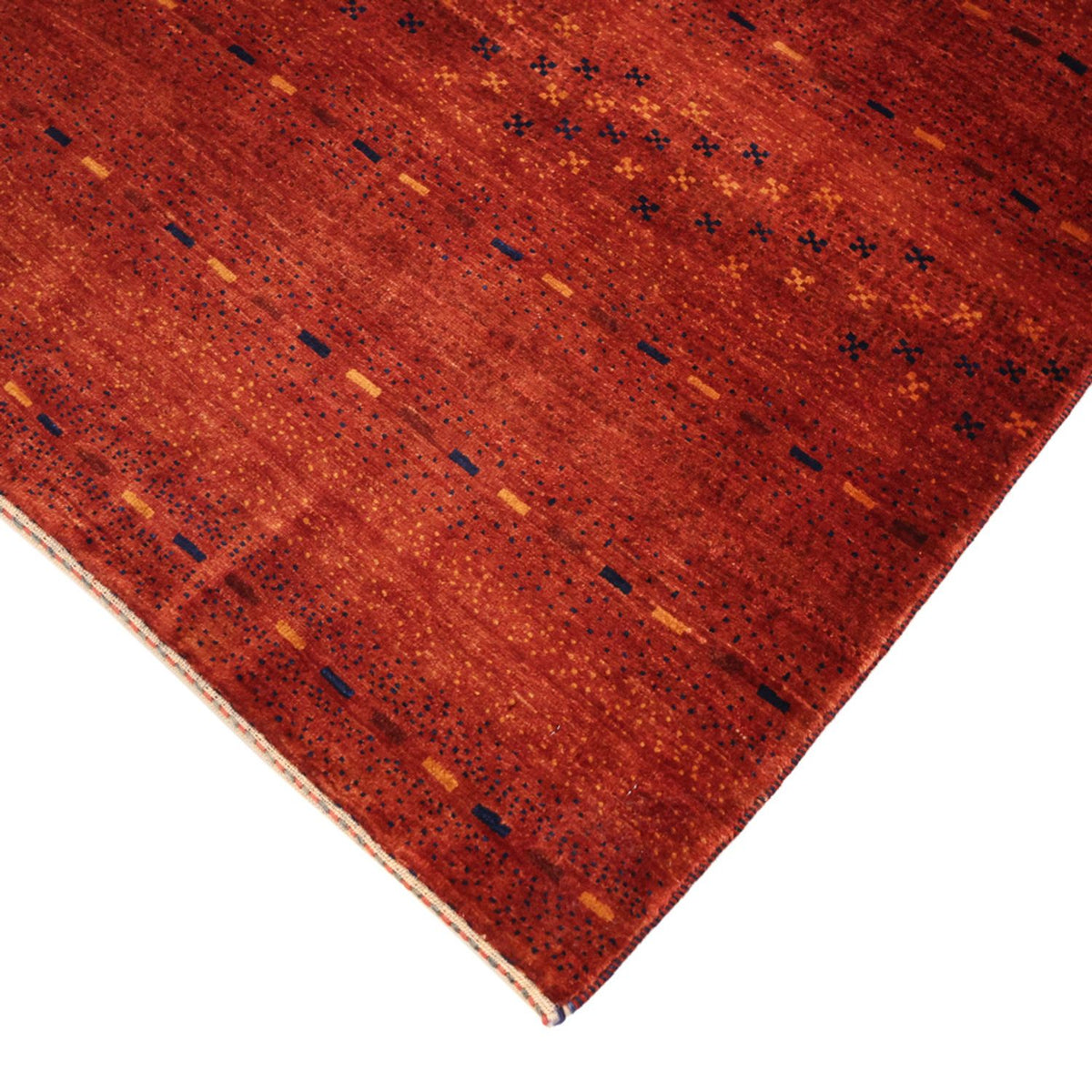 Gabbeh-tæppe - Kashkuli Persisk firkantet - 111 x 101 cm - mørkerød