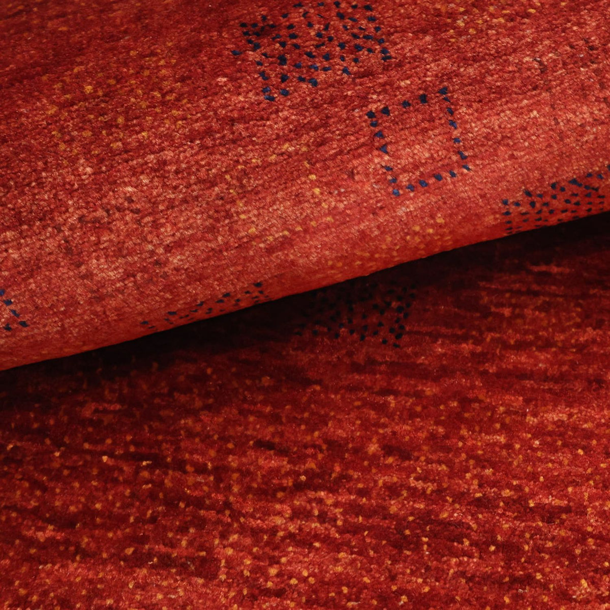 Gabbeh-tæppe - Kashkuli Persisk firkantet - 112 x 101 cm - mørkerød