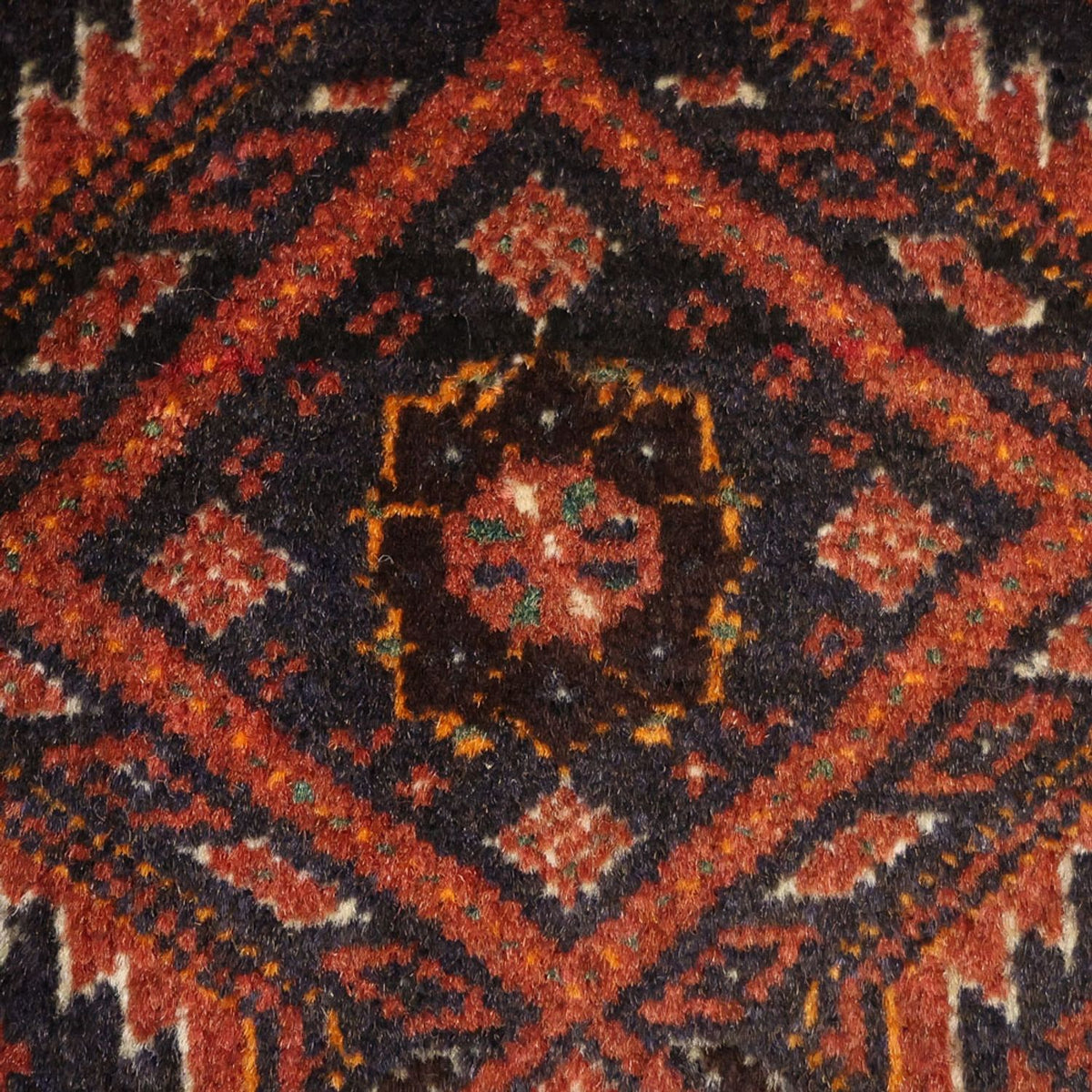 Løber Baluch-tæppe - 194 x 97 cm - mørkerød