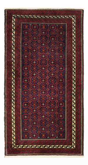 Løber Baluch-tæppe - 185 x 100 cm - mørkerød