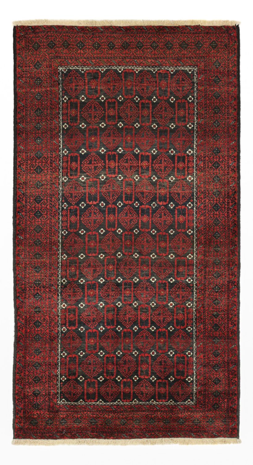 Løber Baluch-tæppe - 196 x 107 cm - mørkerød