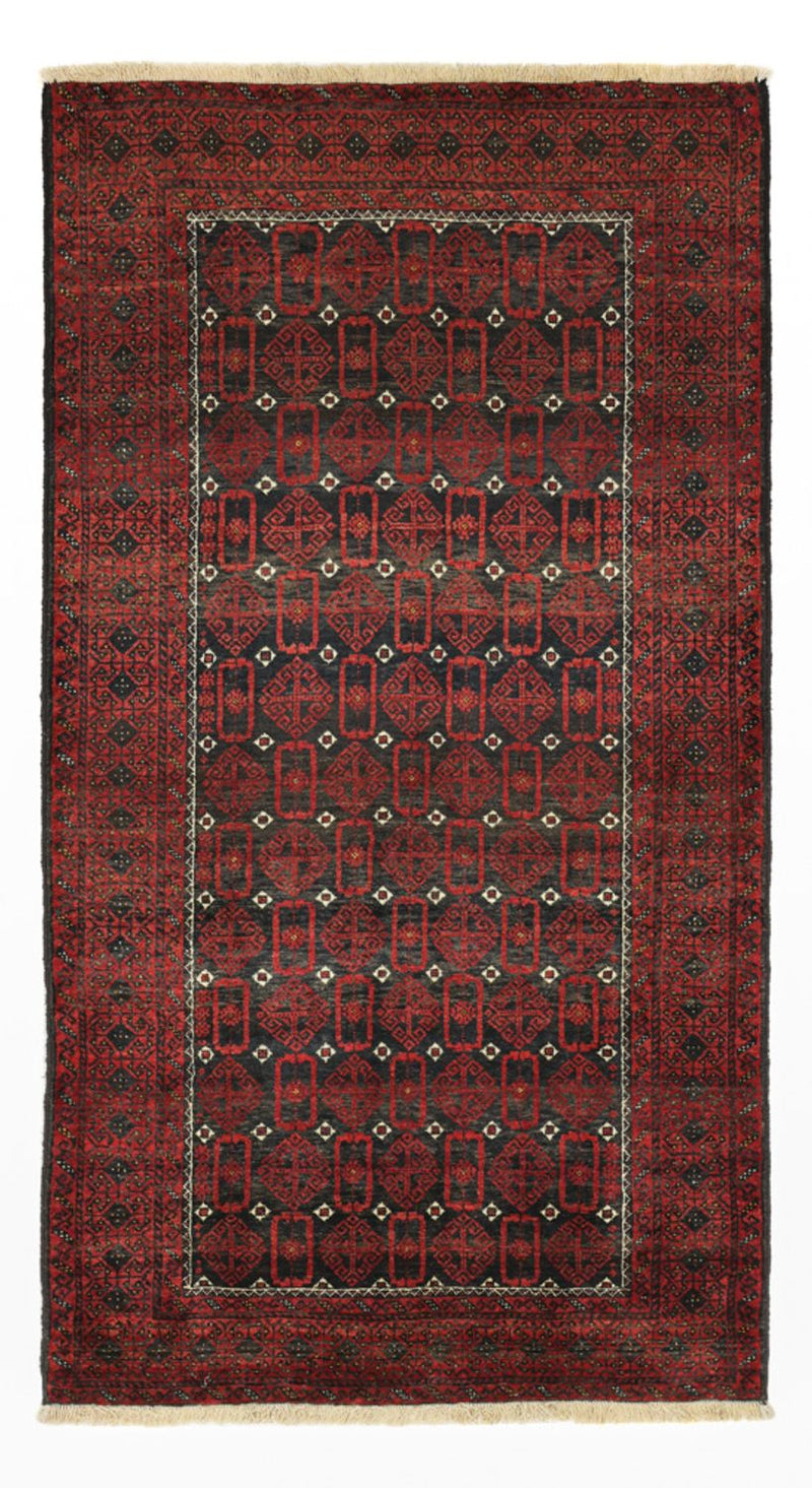 Løber Baluch-tæppe - 196 x 107 cm - mørkerød