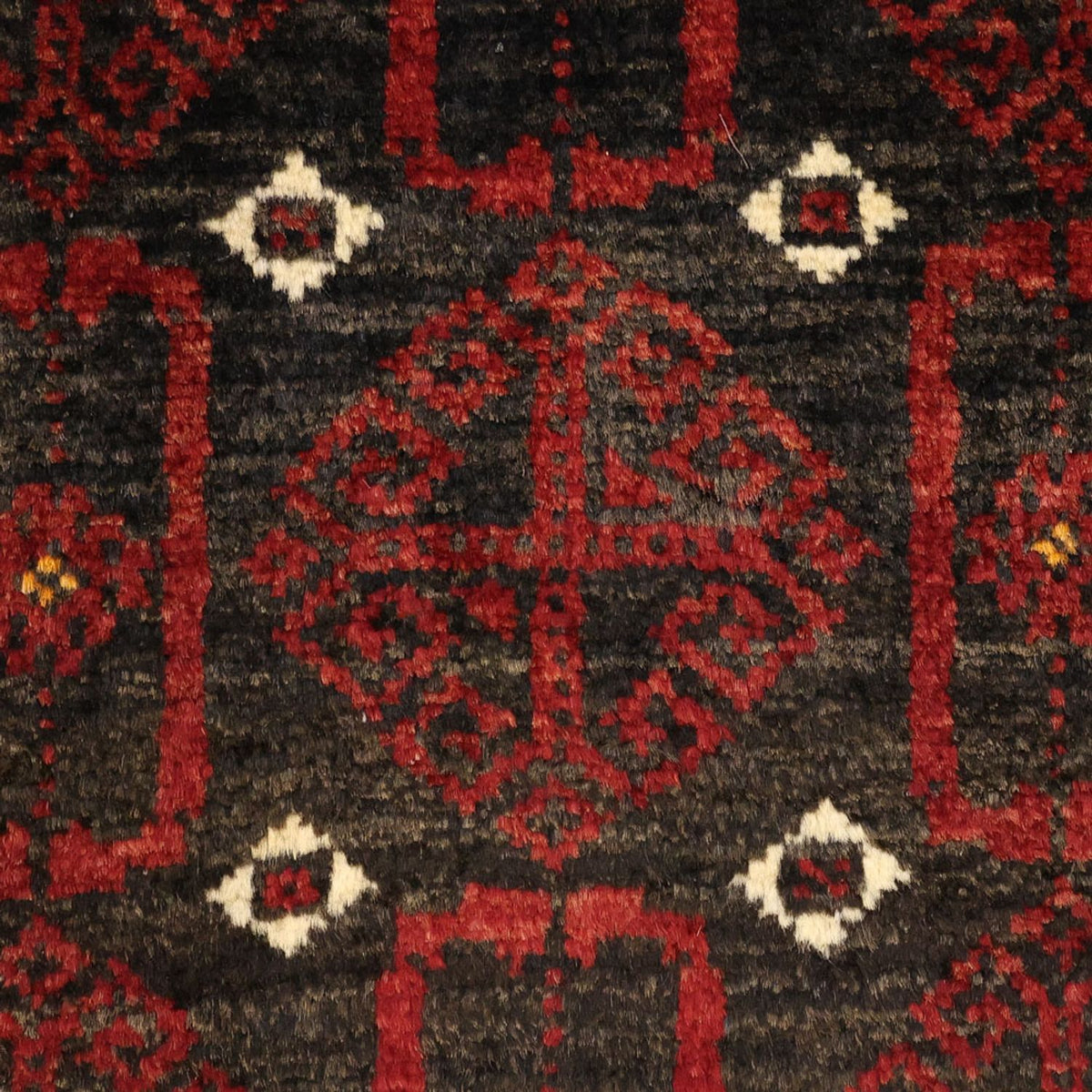 Løber Baluch-tæppe - 196 x 107 cm - mørkerød