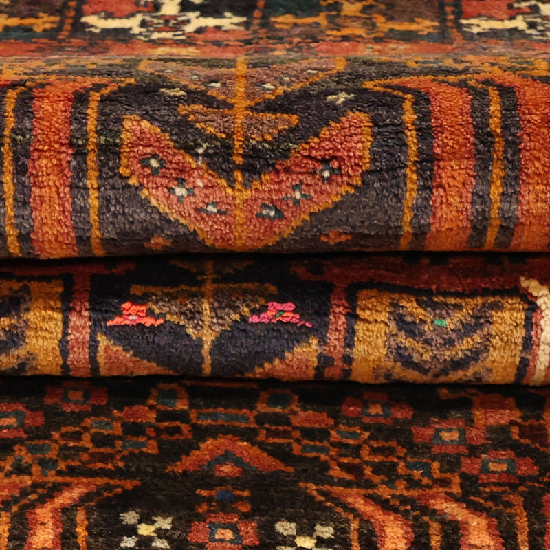 Løber Baluch-tæppe - 212 x 106 cm - mørkerød