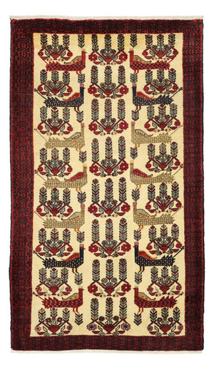 Løber Baluch-tæppe - 196 x 109 cm - beige