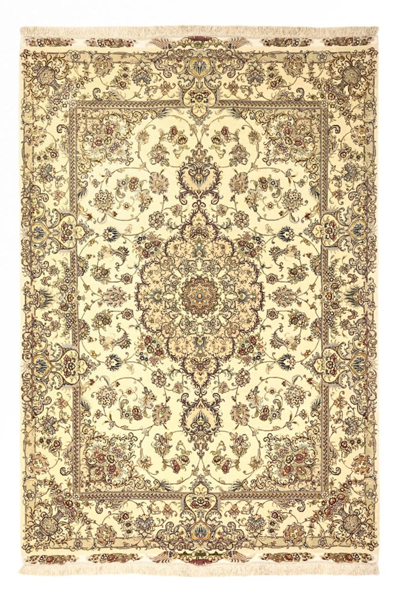 Persisk tæppe - Tabriz - Royal - Halskæde af silke - 219 x 148 cm - beige