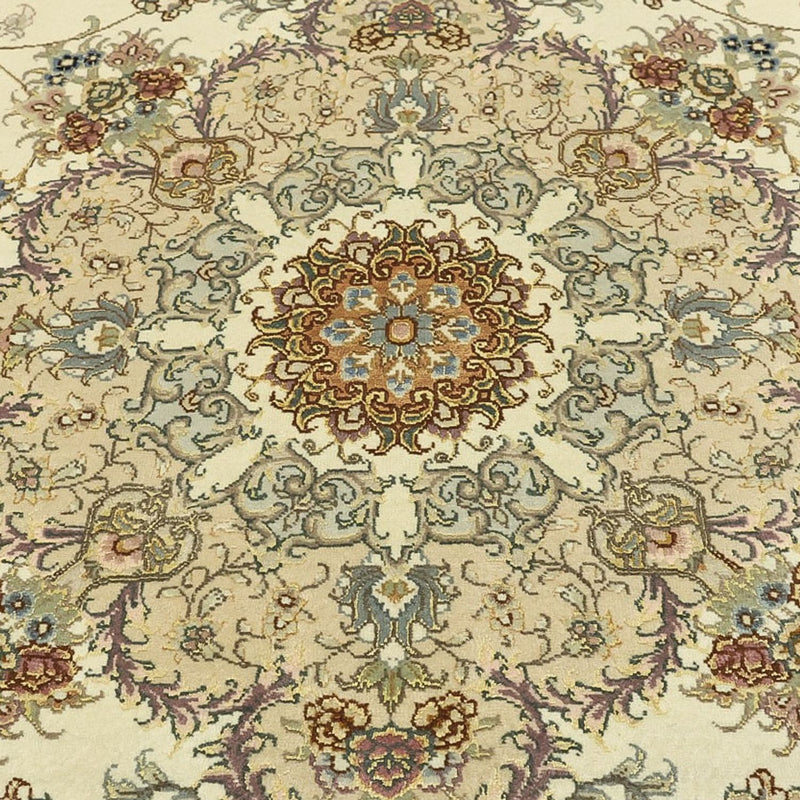 Persisk tæppe - Tabriz - Royal - Halskæde af silke - 219 x 148 cm - beige