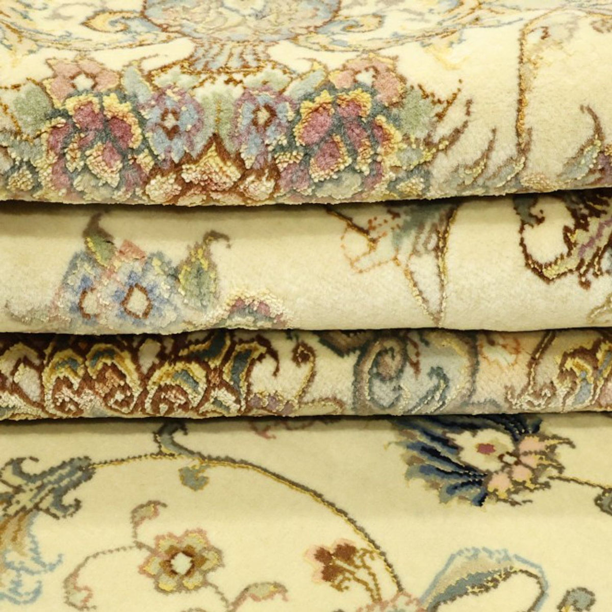 Persisk tæppe - Tabriz - Royal - Halskæde af silke - 219 x 148 cm - beige