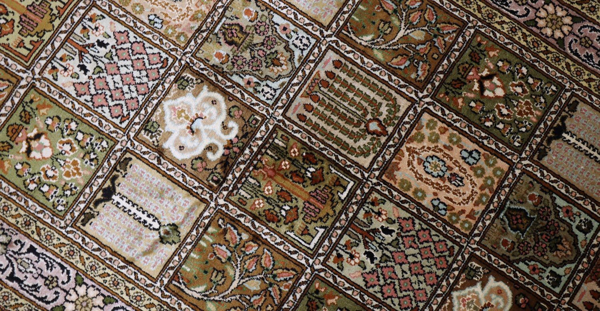 Silketæppe - Kashmir Silk - 152 x 90 cm - brun
