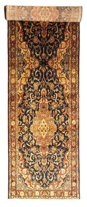 Løber Persisk tæppe - Nomadisk - 428 x 110 cm - blå